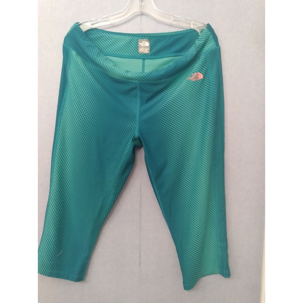 The North Face Teal Textured Athletic Leggings Moisture-Wicking Workout Pants